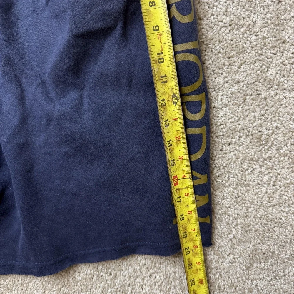 Jordan Shorts Mens Large Blue Fleece Sweat Basketball Athletic Gym Training